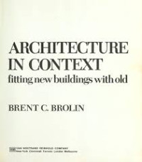 Image of Architecture in Context : fitting new buildings with old