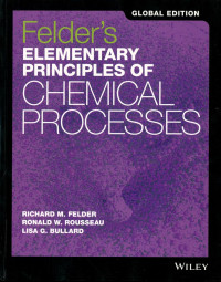Image of Felder's Elementary Principles of Chemical Processes