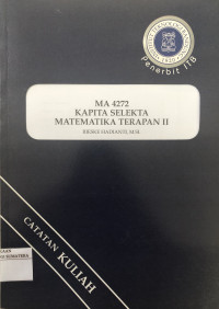 Image of MA 4272 Kapita Selekta Matematika Terapan II