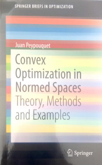 Image of Convex optimization normed spaces: theory, methods, and examples
