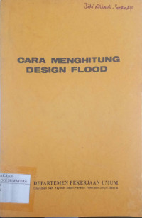 Image of Cara Menghitung Design Flood