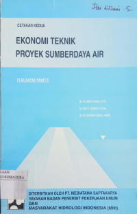 Image of Ekonomi Teknik Proyek Sumberdaya Air: pengantar praktis