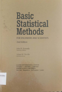Image of Basic Statistical Methods for Engineers and Scientists second edition
