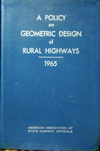 Image of A policy on geometric design of rural Highways